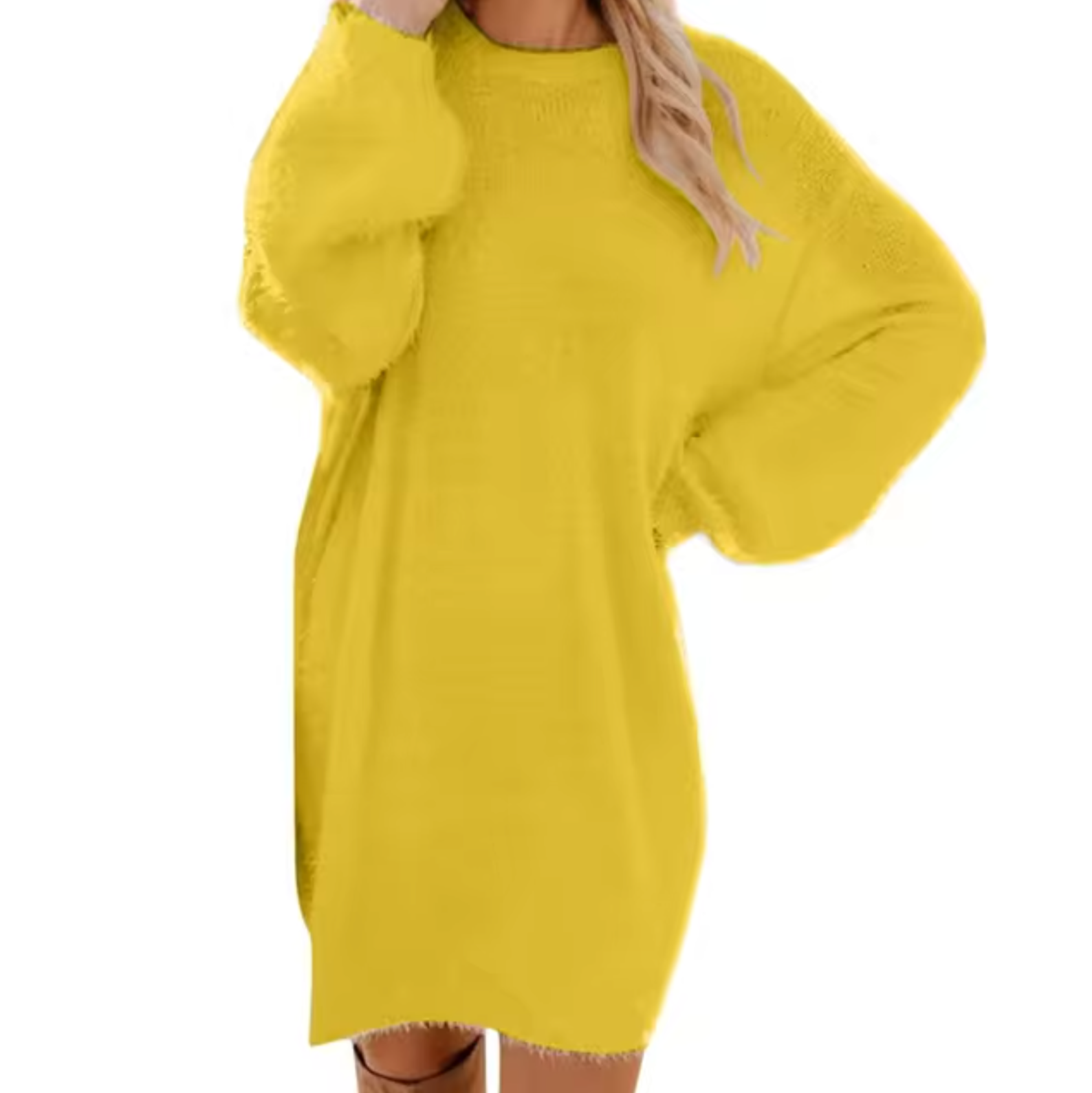 Olga Casual Knit Dress Dress with Relaxed Fit and Streetwear Style