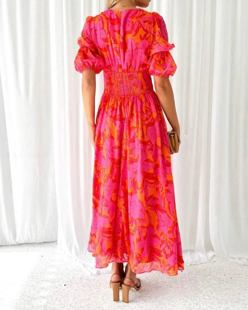 Noralynn™ | Floral V-Neck Maxi Dress