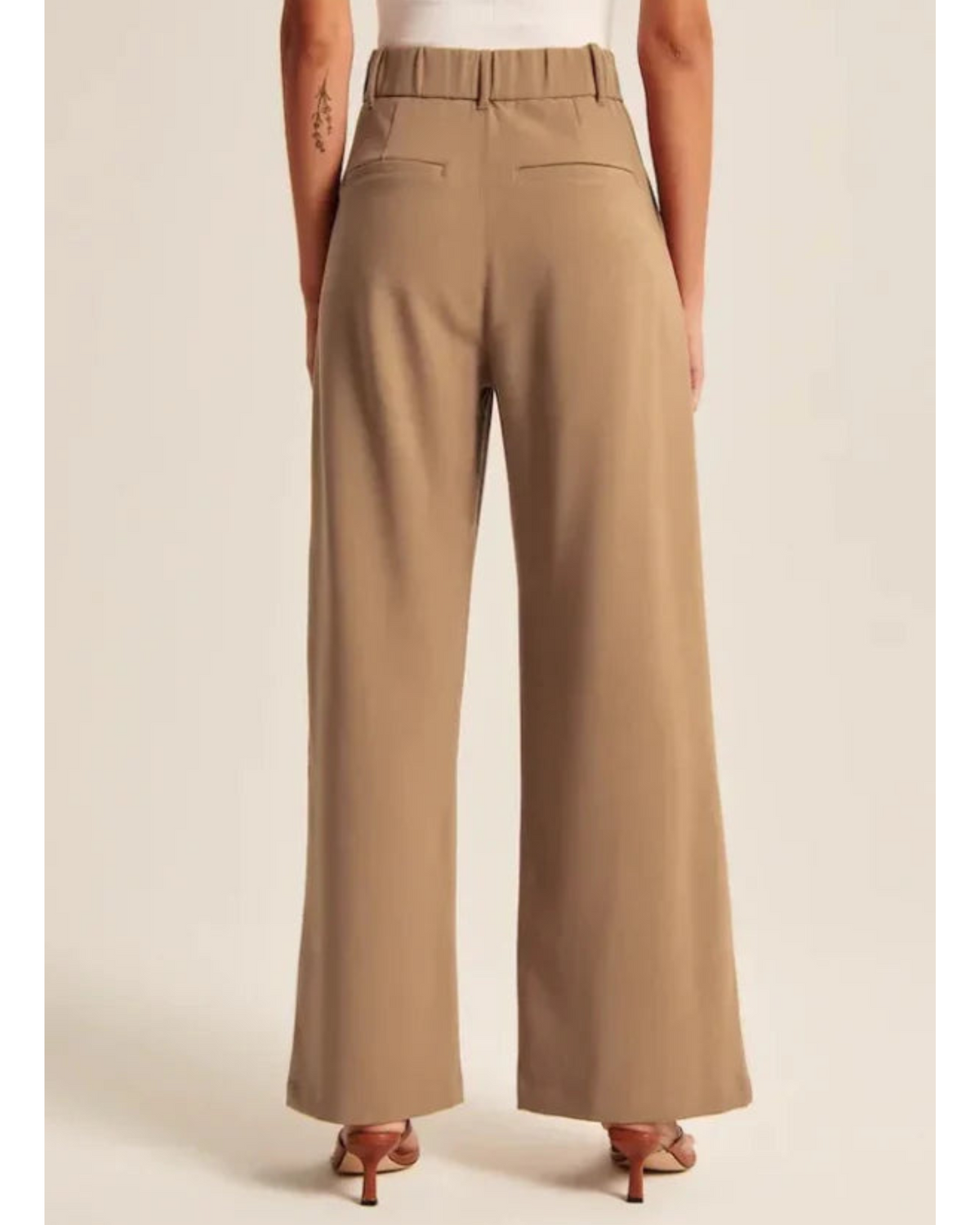 High Waist Pleated Wide Leg Trousers