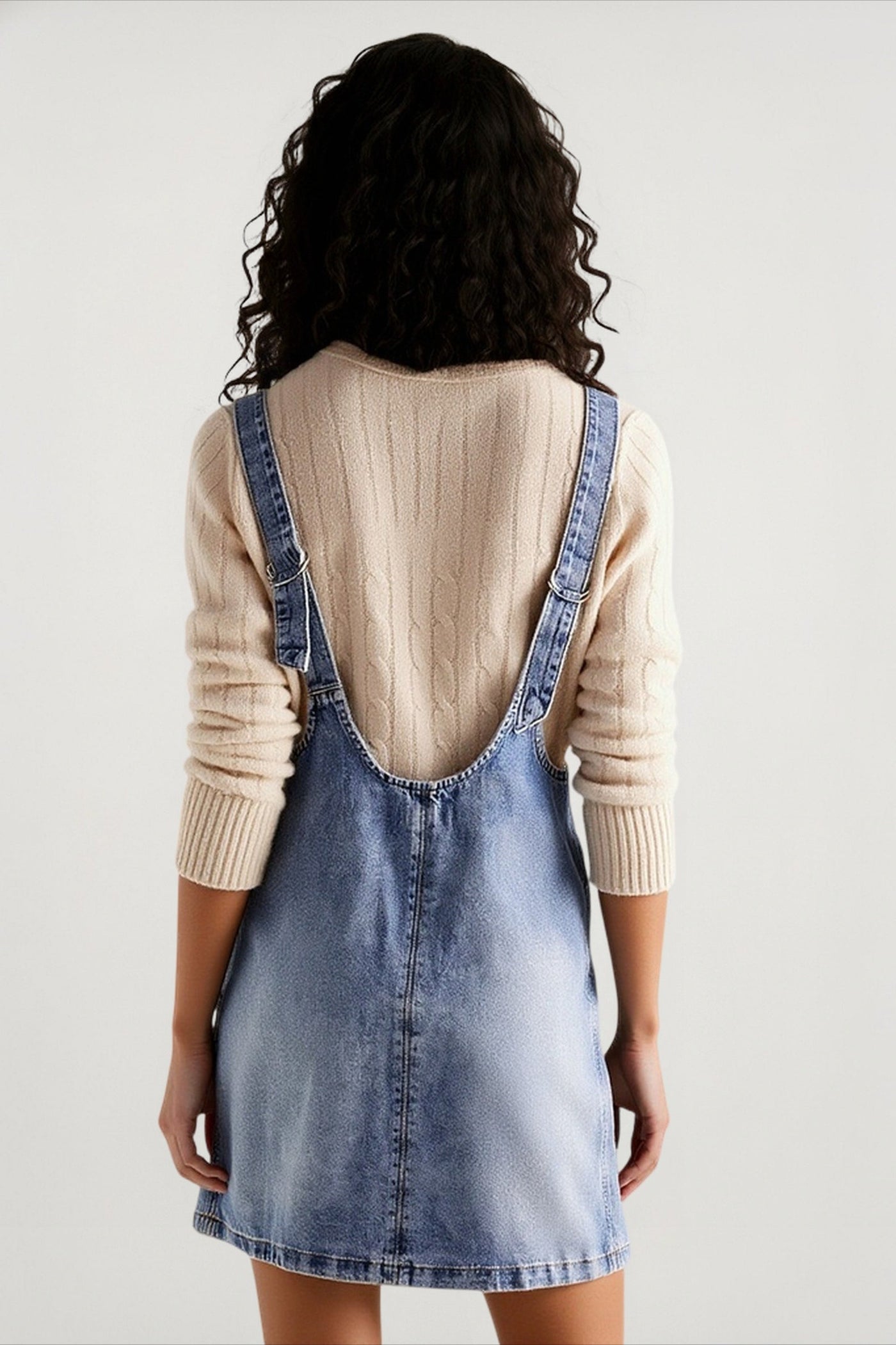 Mini Suspender Denim Dress