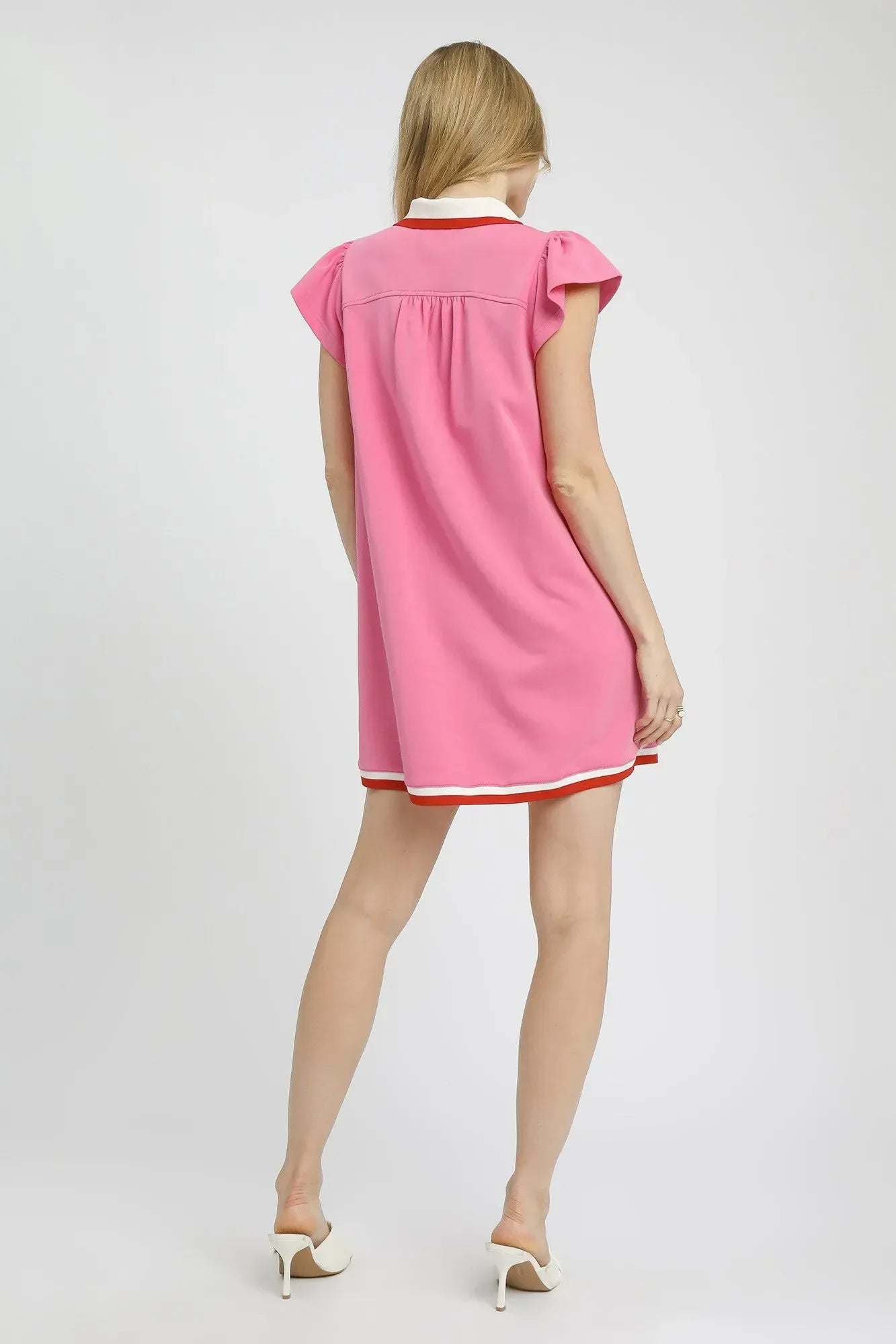Bold Trim Pink Mini Dress