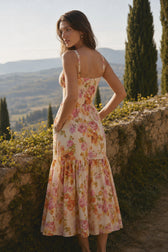 Bardot Flounce Hem Ditsy Floral Slip Dress