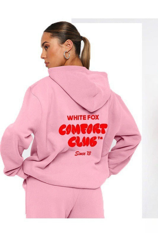 Embroidered Sweatshirt Track Pants Activewear Set