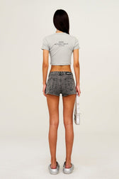 Cropped Fitted Crewneck T-Shirt