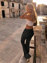 Relaxed Fit Solid Tone Lounge Knit Pants