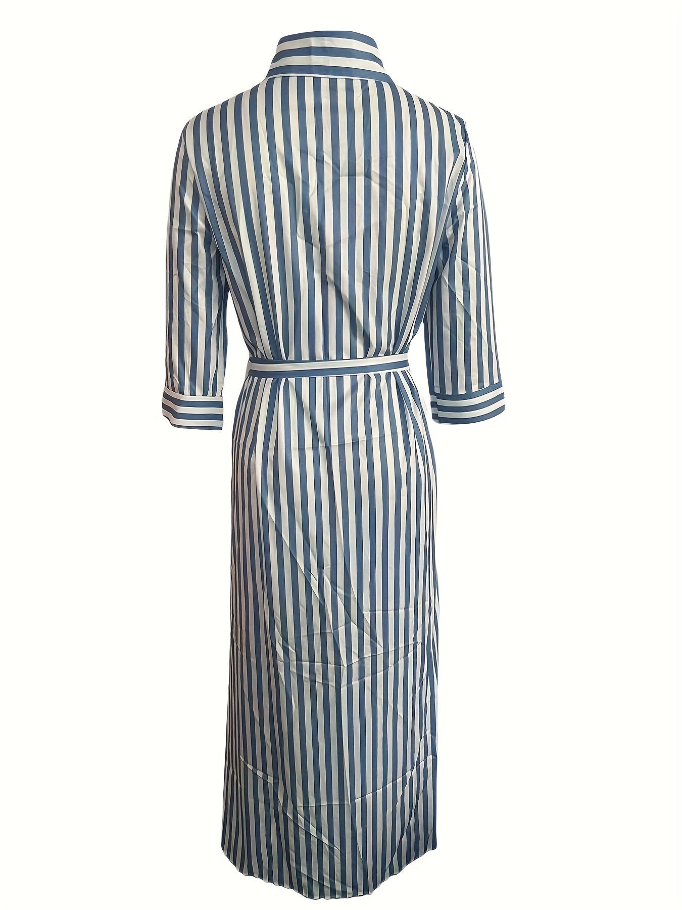 Verónica Chic Striped Maxi Dress Elevated Occasion Wear