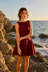 Defined Waist Mini Party Dress