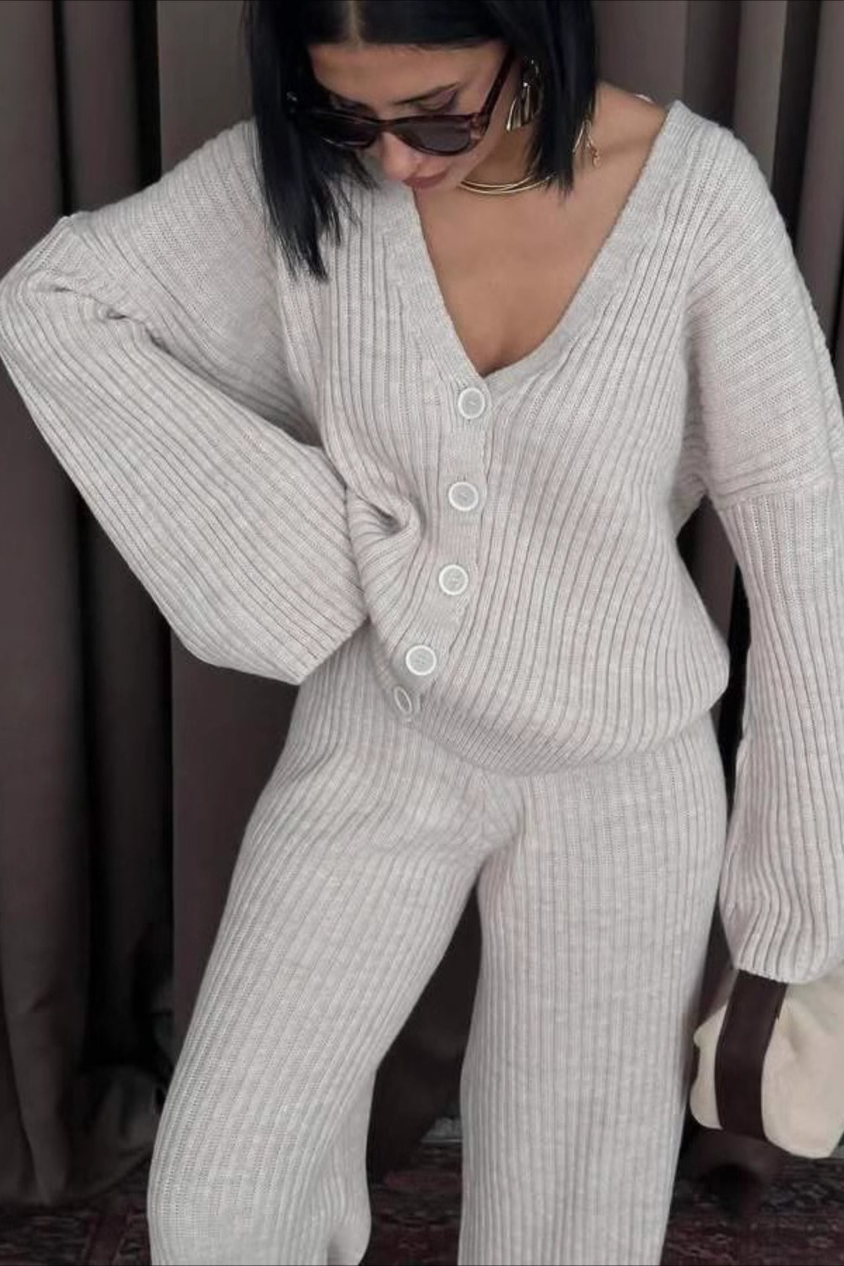 Knit Sweater Pants Knit Set
