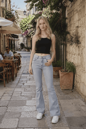 Chic High Waist Stretch Bootcut Jeans