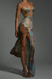 Chiffon Strapless Slip Dress 6