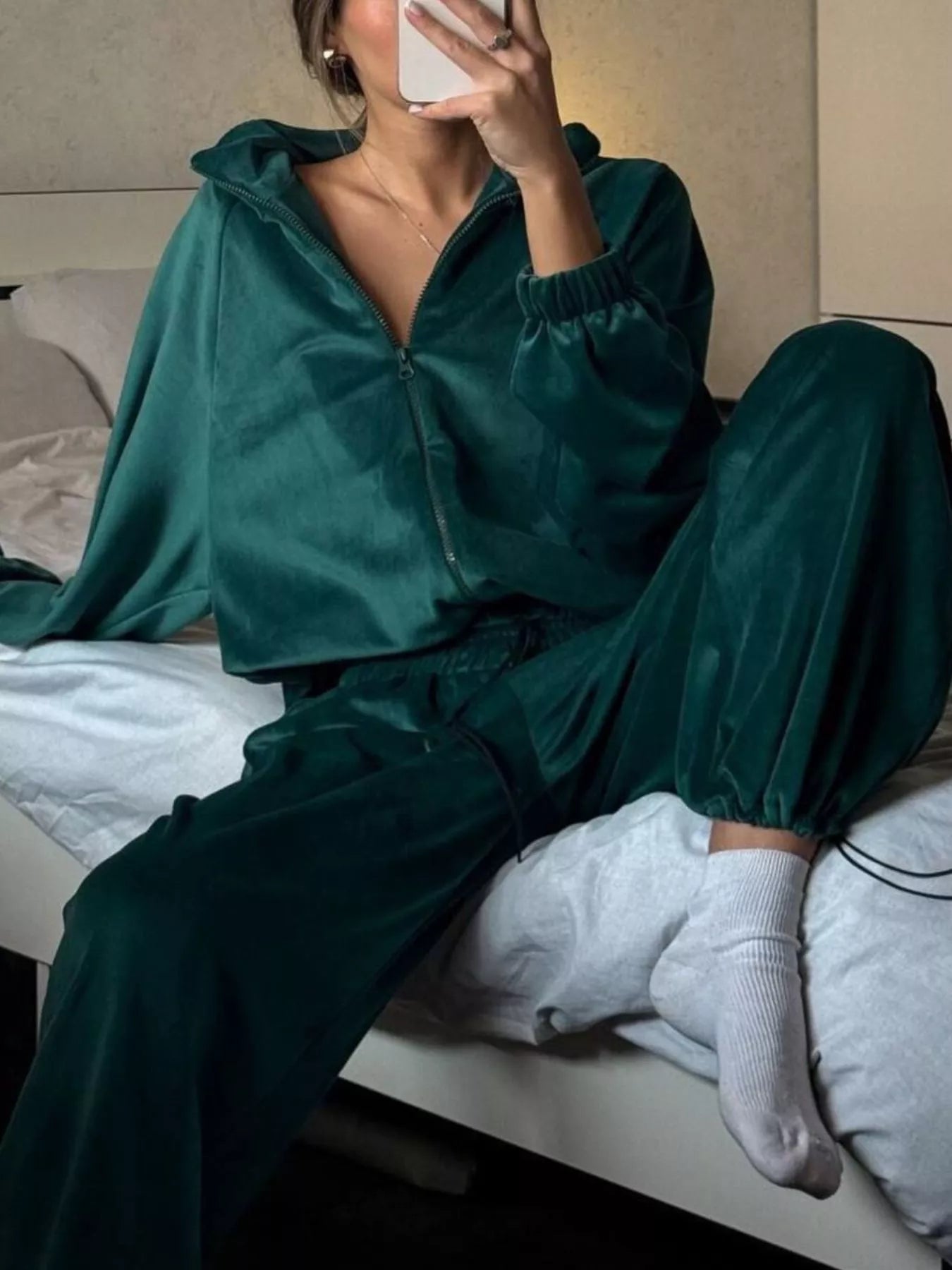 Zip-Up Hoodie and Joggers Set