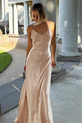 Satin Cami Backless Silk Dress 2