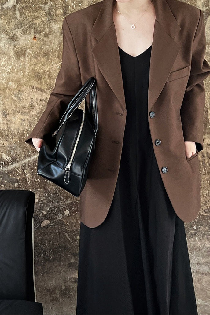 Vintage Casual Long Sleeve Blazer