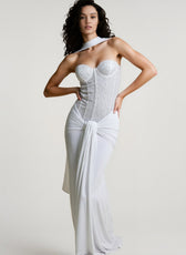 Deep Plunge Bodycon Mermaid Gown Prom Dress