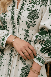 Printed Long-Sleeve Boho Dress