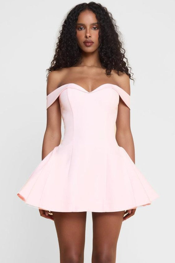 Contrast Bustier Ruffle Cocktail Dress - View 7