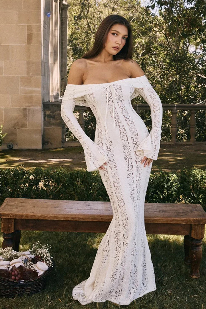 Backless Mesh Patchwork Maxi Dress 3