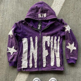 Vintage Patchwork Graphic Print Hoodie