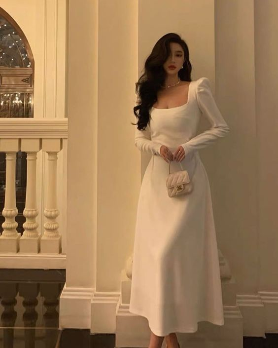 Ivory Long Sleeves Prom Dresses Party Dress cc1214