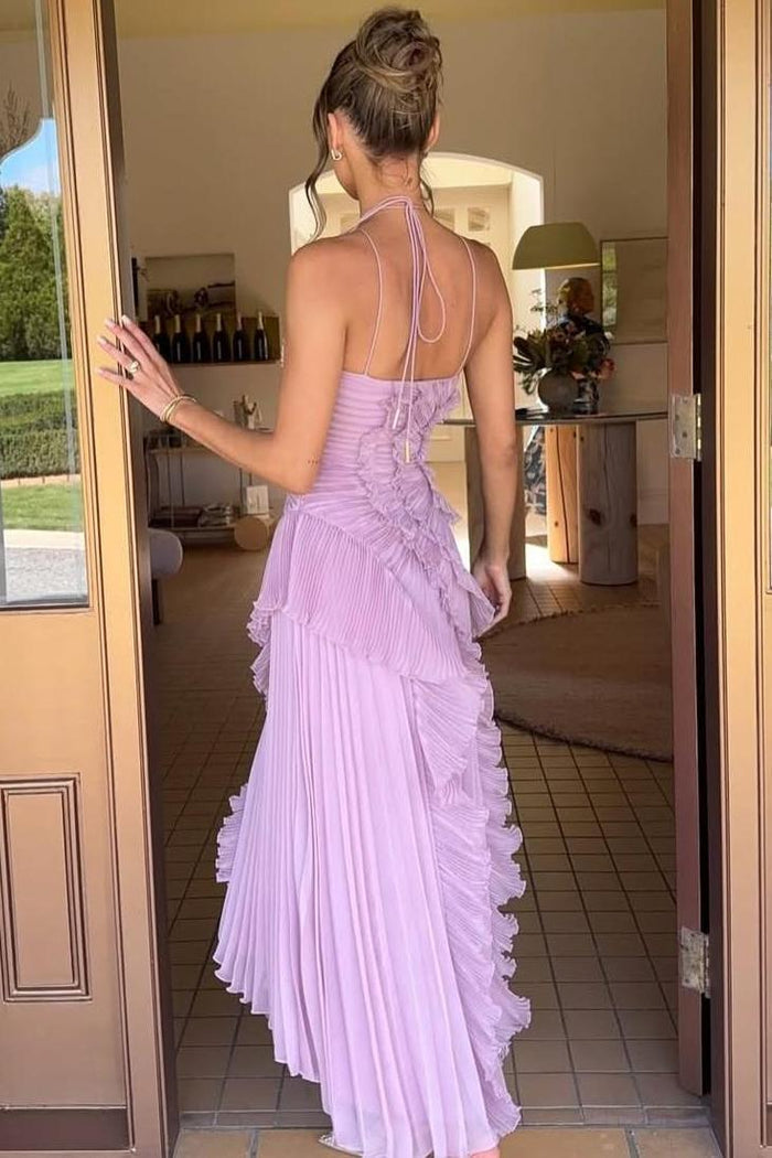 Catherine Ruffle Dress (Free Pearl Clutch)