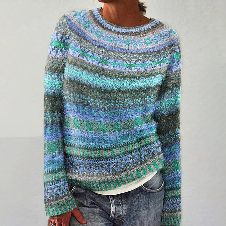 Diane | Retro Scandinavian Knitted Sweater
