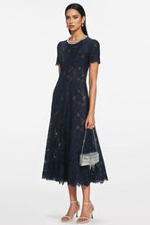 Aurore Lace Embellished Midi Dress - View 2
