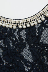 Aurore Lace Embellished Midi Dress - View 5