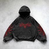 Gothic Skull Zipper Hoodie black 9 / S
