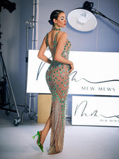 Rhinestone Embellished Maxi Dress - View 6
