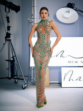 Rhinestone Embellished Maxi Dress - View 5
