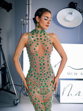Rhinestone Embellished Maxi Dress - View 3