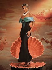 Off Shoulder Bead Bandage Maxi Dress - View 4