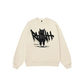 Anime Print Fleece Vintage Sweatshirt