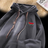 Kawaii Skateboard Graphic Cotton Fleece Hoodie