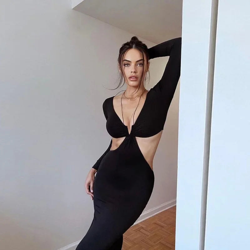 Halter-Neck Maxi Dress