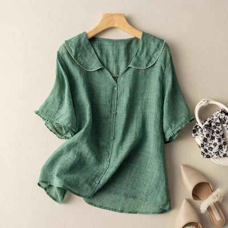 Elegant Airy Summer Blouse with Lightweight Fabric and Breathable Desi