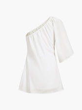 One Shoulder Puff Sleeve A-Line Mini Dress 4