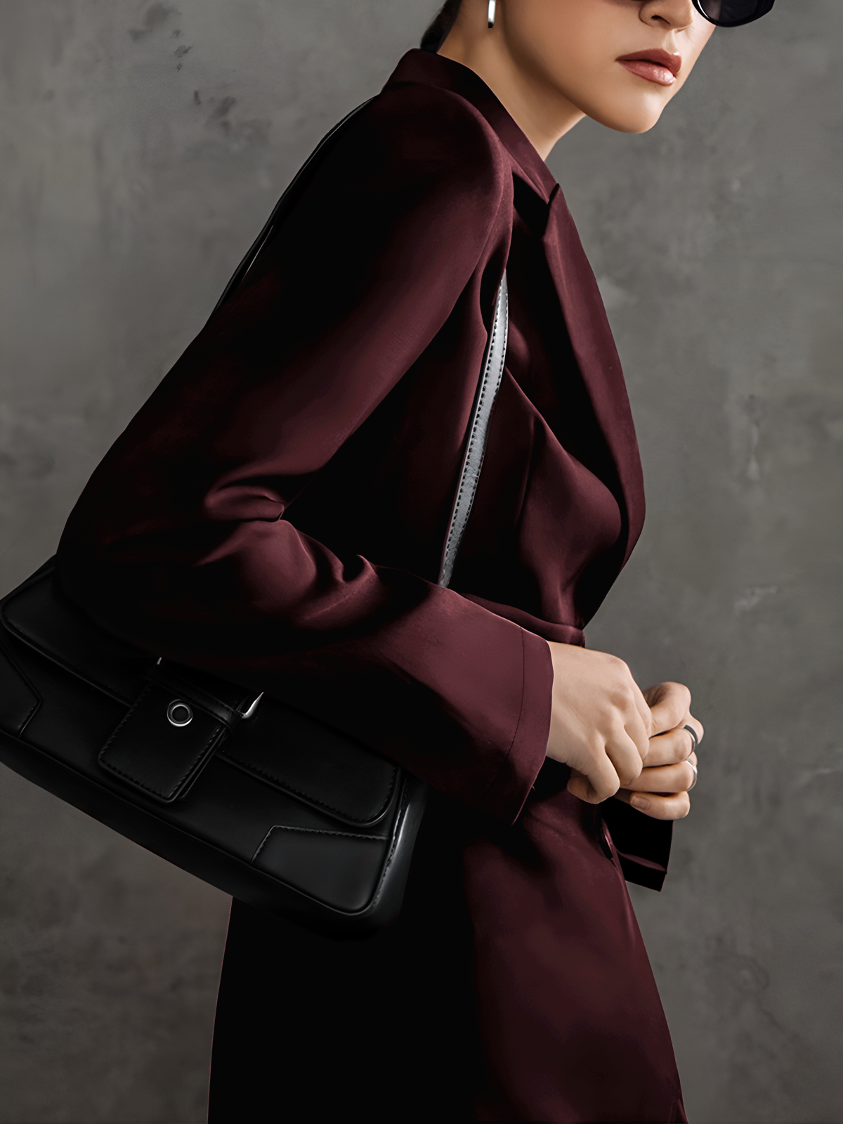 Notched Lapel Long Sleeve Button Wrap Blazer Mini Dress 8