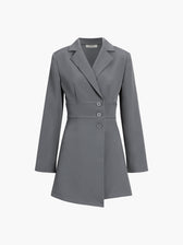 First Choice Blazer Trendy Long Sleeve Short Dress Grey / Xs Coats-L