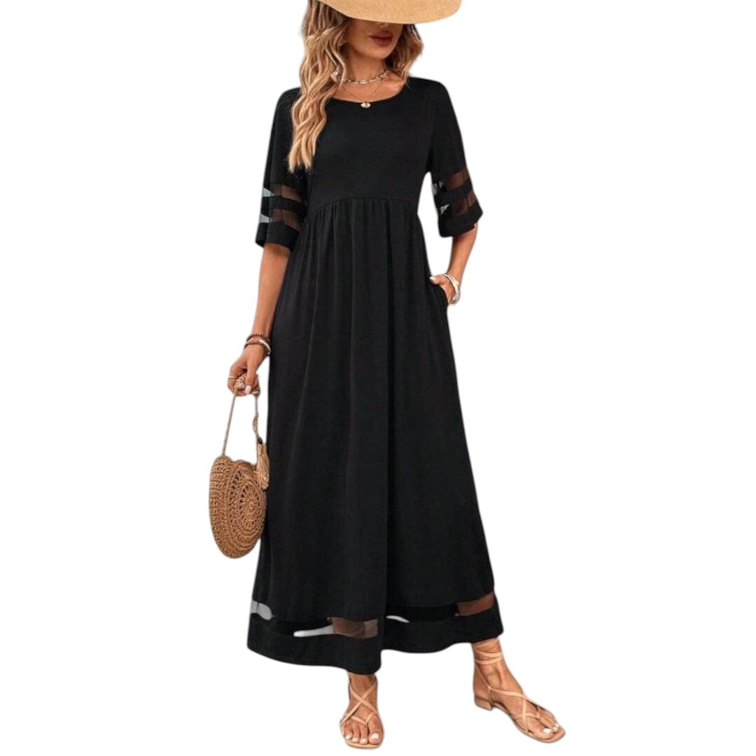 Esme - Chic Tummy Flattering Coverage Dress Black (Almost sold out)
