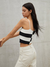 Cross Layer Crop Trendy Cami Sweater Vest
