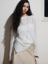 Effortlessly Split Graceful Long Sleeve Blouse White / Xs Blouses