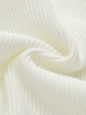 Plain Asymmetrical Breasted Sweater