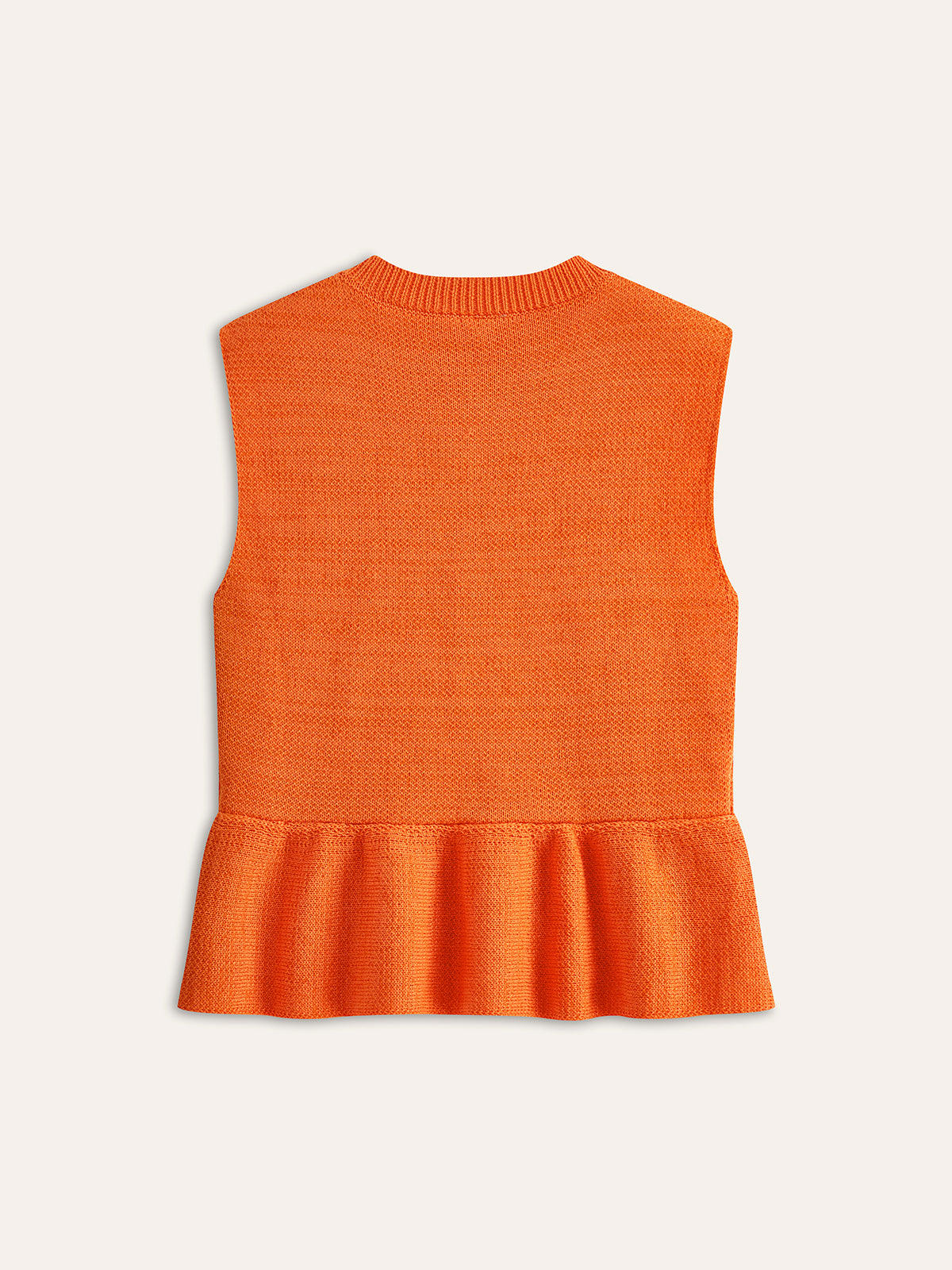 Sleeveless Ruffle Hem Sweater Vest