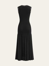 Pearl Trimmed Knit Midi Dress - View 4