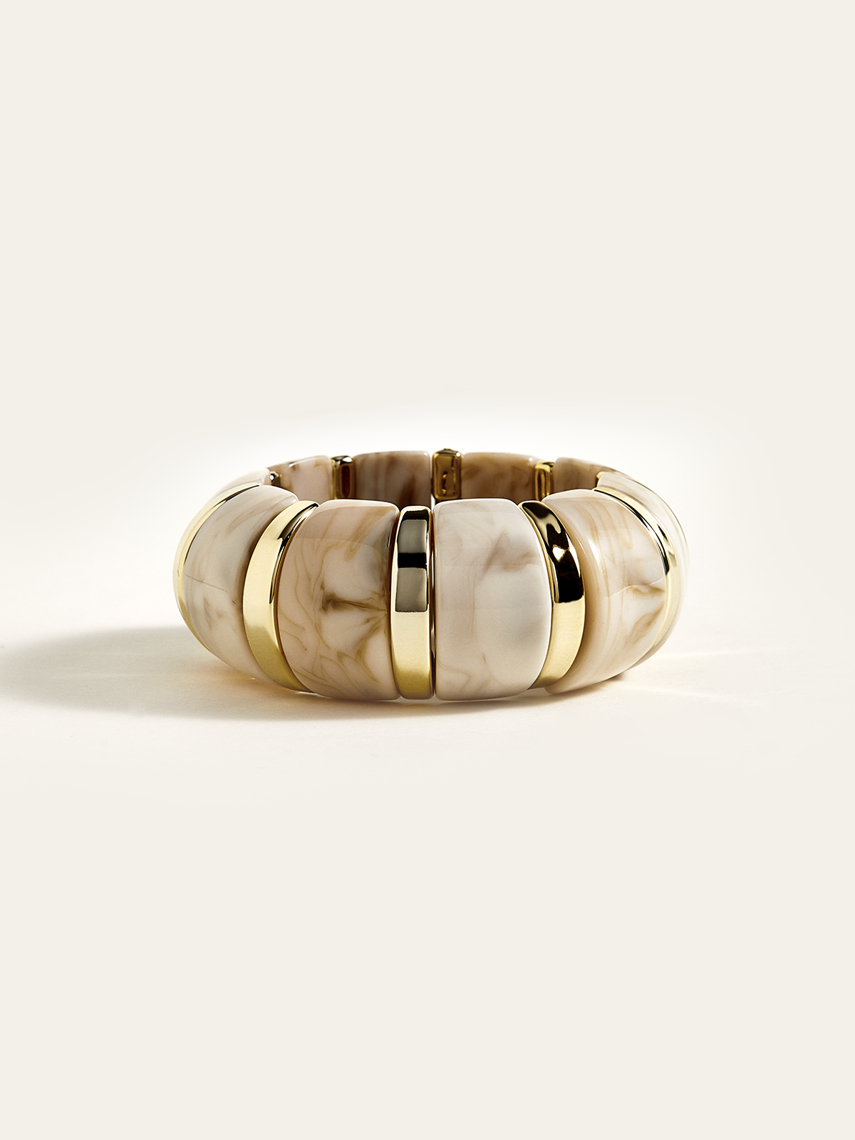 Marbled Resin and Golden Bracelet