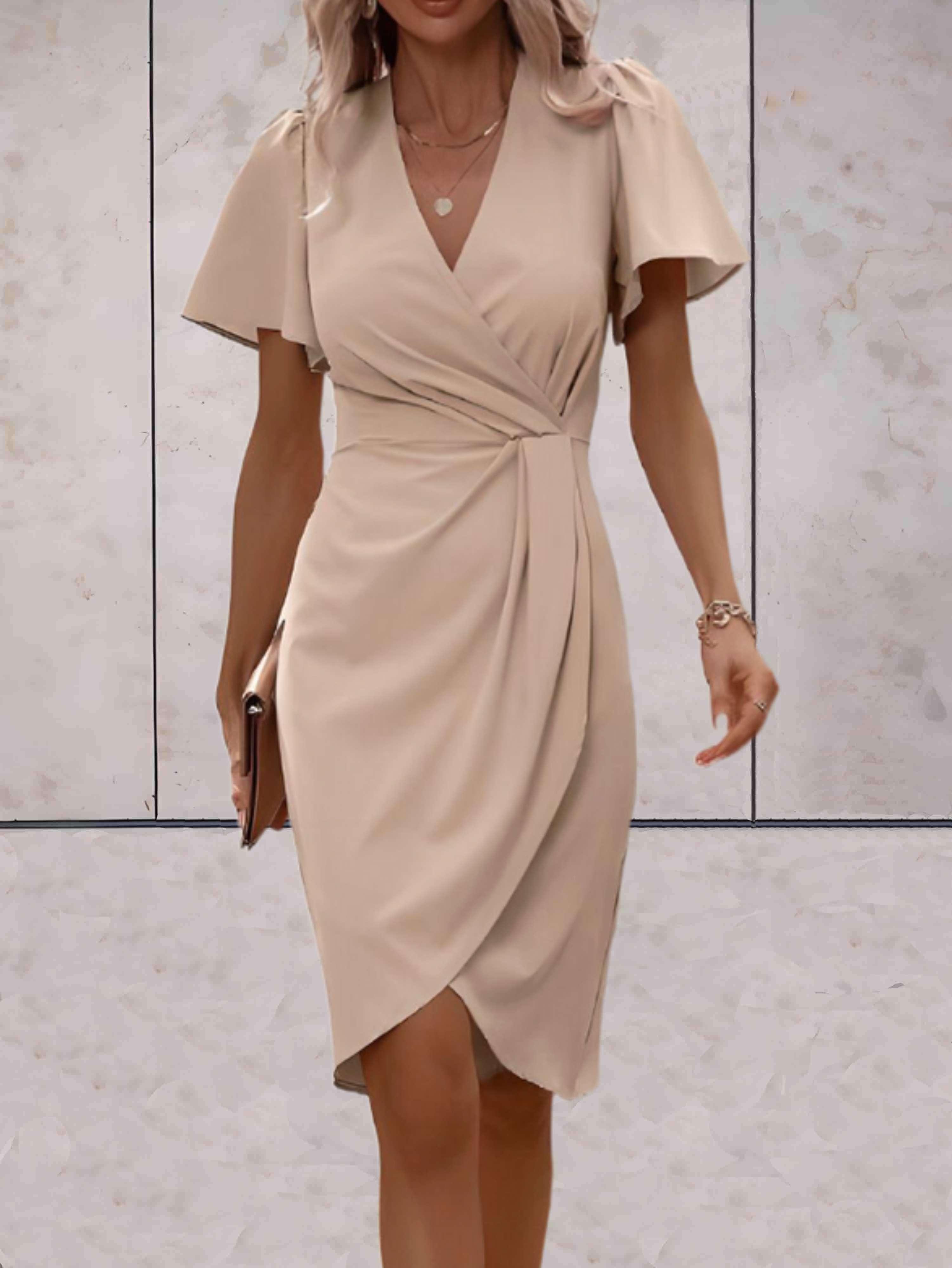 Norma Statement V Neck Wrap Dress Boutique Collection