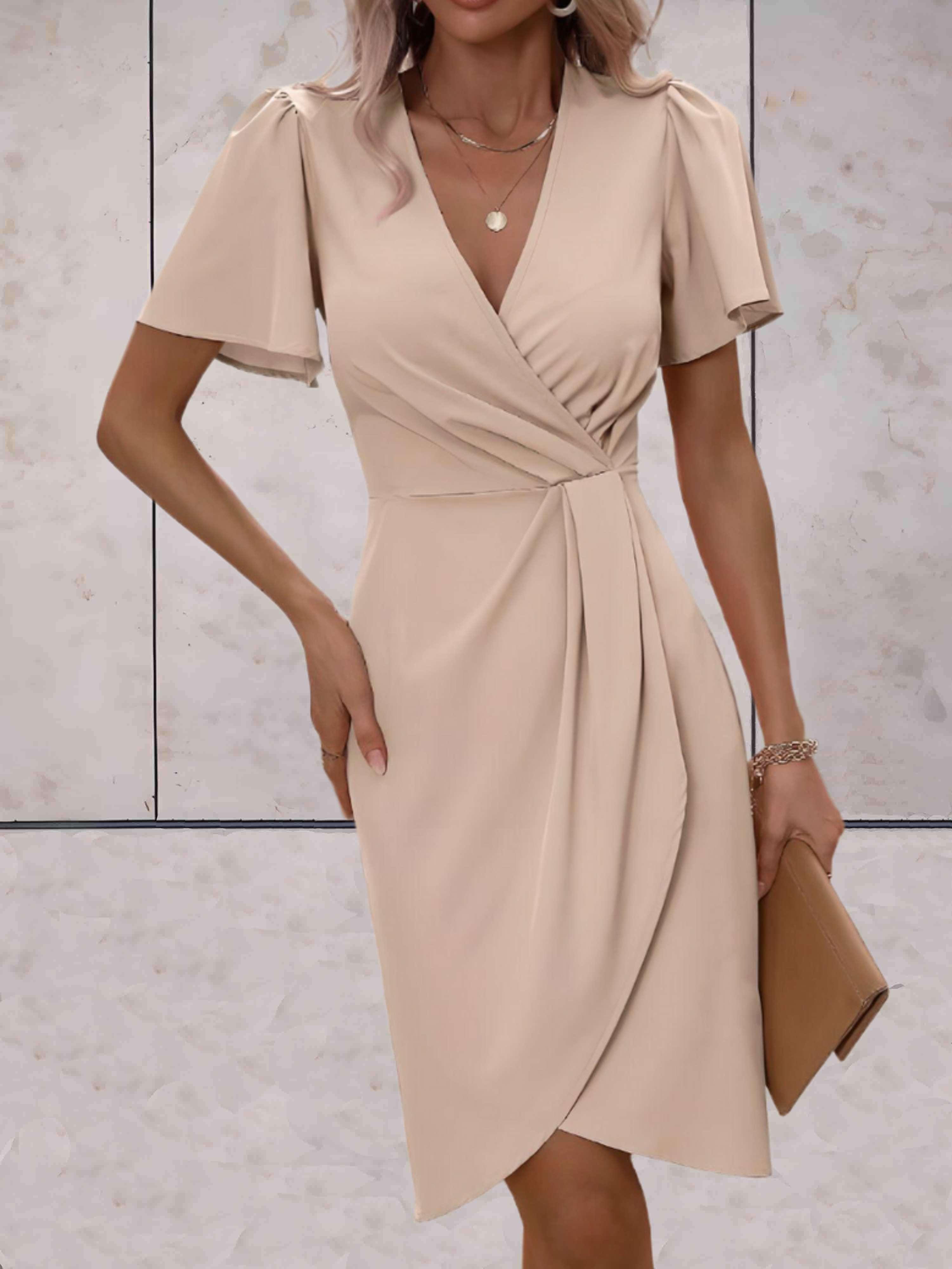 Norma Statement V Neck Wrap Dress Boutique Collection