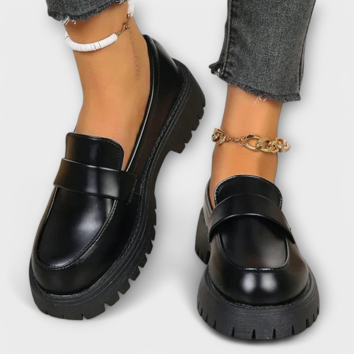 Slip On Chunky Lug Sole Platform Penny Loafers