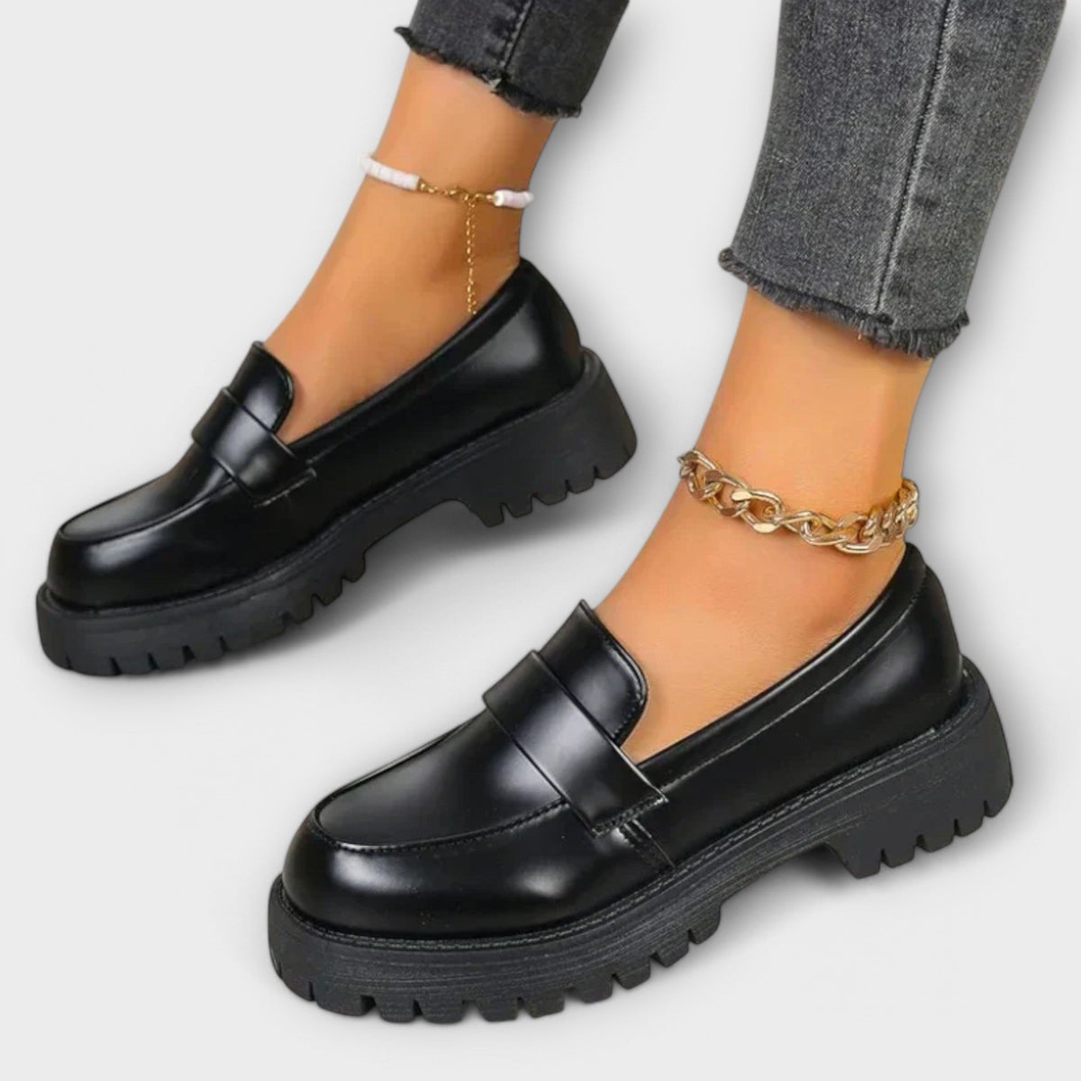Slip On Chunky Lug Sole Platform Penny Loafers
